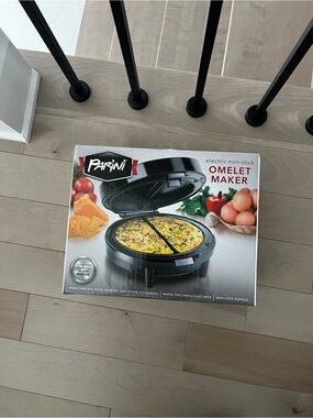 Parini Black Electric Non-Stick Omelet Maker